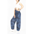 Yoga-Harembroek Large Mandala Mono blauw